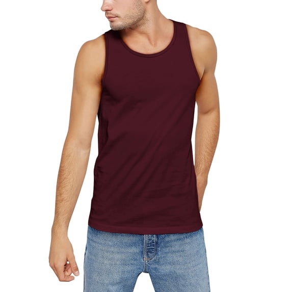 Hat and Beyond Mens Classic Athletic Solid Jersey Tank Top Casual T shirts, Up to Size 3XL