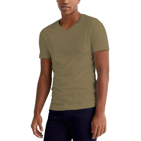 Hat and Beyond Mens Heavyweight Basic Short Sleeve V-Neck T-Shirts Solid Color, Up to 5XL