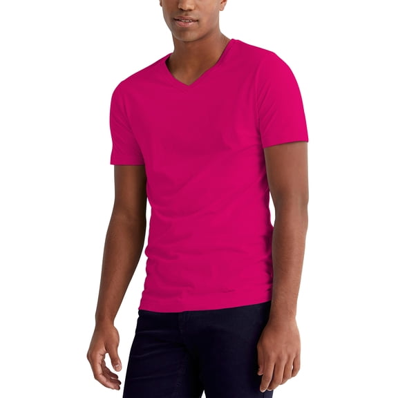 Hat and Beyond Mens Heavyweight Basic Short Sleeve V-Neck T-Shirts Solid Color, Up to 5XL