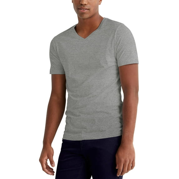 Hat and Beyond Mens Heavyweight Basic Short Sleeve V-Neck T-Shirts Solid Color, Up to 5XL