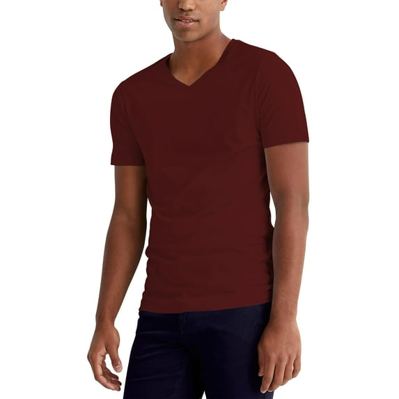 Hat and Beyond Mens Heavyweight Basic Short Sleeve V-Neck T-Shirts Solid Color, Up to 5XL