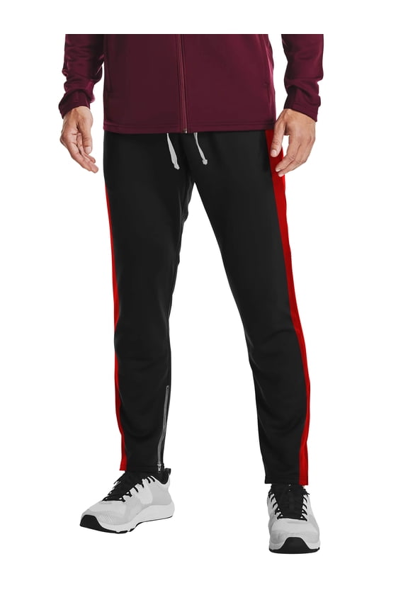 Mens Premium Athletic Track Jersey Pants Stretch Elastic Waist Drawstring Ankle Zipper Sweatpants