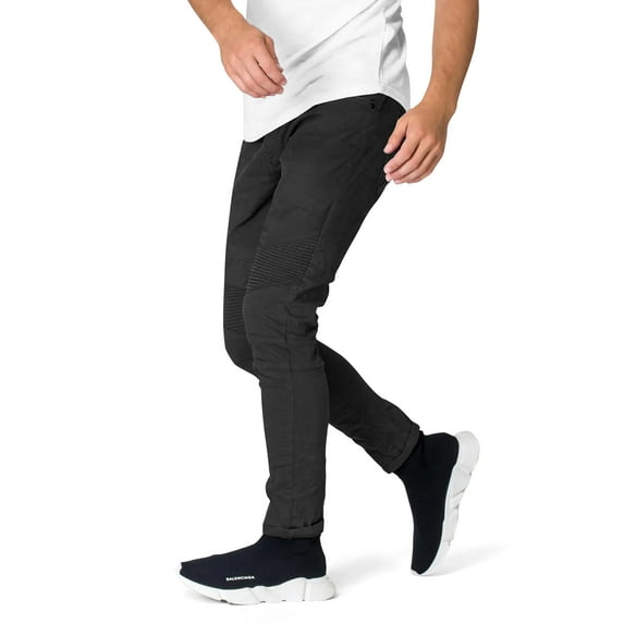 Hat and Beyond Mens Premium Biker Denim Pants with Casual Straight Relaxed Fit