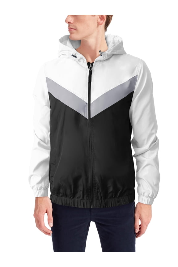 Mens Premium Lightweight Windbreaker Jacket Hooded Acitve Waterproof