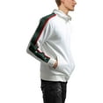 thumbnail image 1 of Hat and Beyond Mens Premium Slim Fit Stripe Track Jacket with Sleeve Buttons Full Zip, 1 of 3