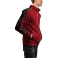 thumbnail image 1 of Hat and Beyond Mens Premium Slim Fit Stripe Track Jacket with Sleeve Buttons Full Zip, 1 of 3