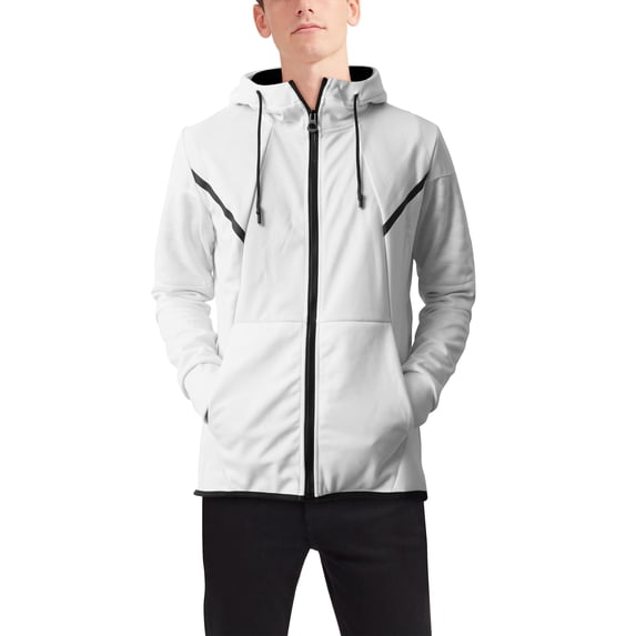 Hat and Beyond Mens Premium Sports Athletic Tracksuit Zip Up Hooded Jacket and Jogger Pants Slim Fit