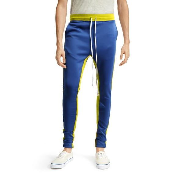 Hat and Beyond Mens Premium Stripe Track Pants Slim Fit Two-Tone Jogger Pants