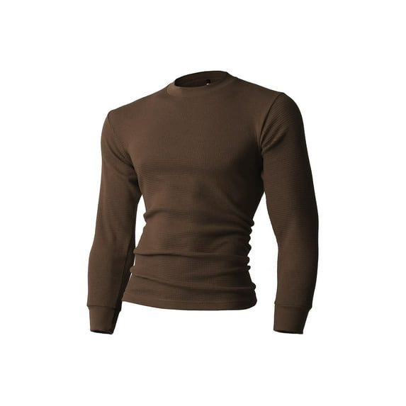 Hat and Beyond Mens Thermal Heavyweight Stretchy Waffle Tee Shirts Soft Cotton