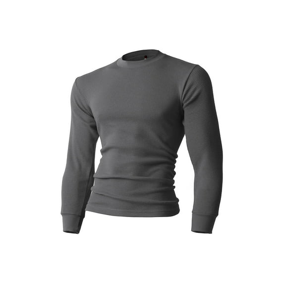 Hat and Beyond Mens Thermal Heavyweight Stretchy Waffle Tee Shirts Soft Cotton