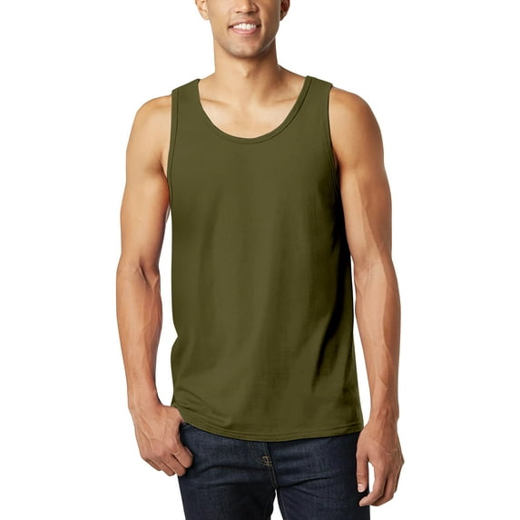 Hat and Beyond Mens Two-Tone Tank-Top Light Cotton Running Workout Undershirt