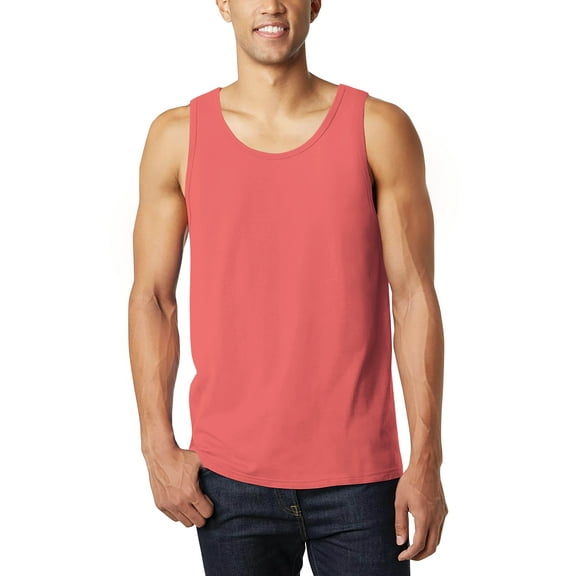 Hat and Beyond Mens Two-Tone Tank-Top Light Cotton Running Workout Undershirt
