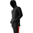 thumbnail image 1 of Hat and Beyond Mens's Diamond Quilted Fashion Side Zipper Longtailed Hoodie, 1 of 6