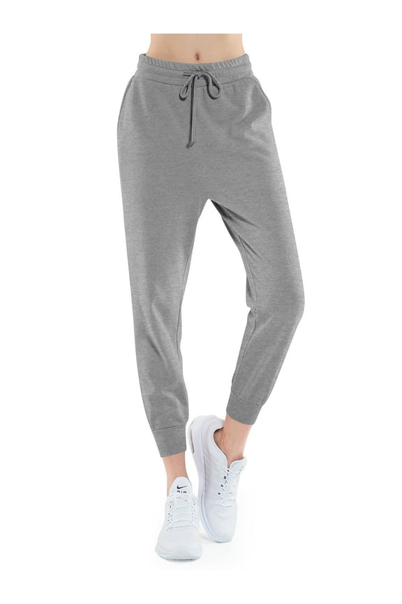 Women's Casual French Terry Lightweight Sweatpants with Pockets