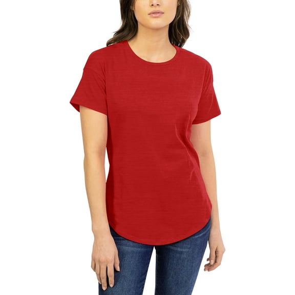 Hat and Beyond Women's Casual Scoop Neck Round Hem Top Short Sleeve Tee Shirt