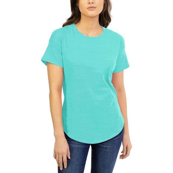 Hat and Beyond Women's Casual Scoop Neck Round Hem Top Short Sleeve Tee Shirt