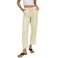 thumbnail image 1 of Hat and Beyond Women's Classic Slim-Fit Linen Pants with Waist Band, 1 of 6