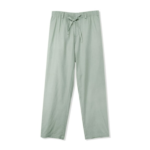 Hat and Beyond Women's Drawstring Linen Pants with Skinsoft Fabric