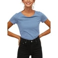 thumbnail image 1 of Hat and Beyond Women's Lightweight Longline Scoop Neck T Shirts with Round Bottom, 1 of 6