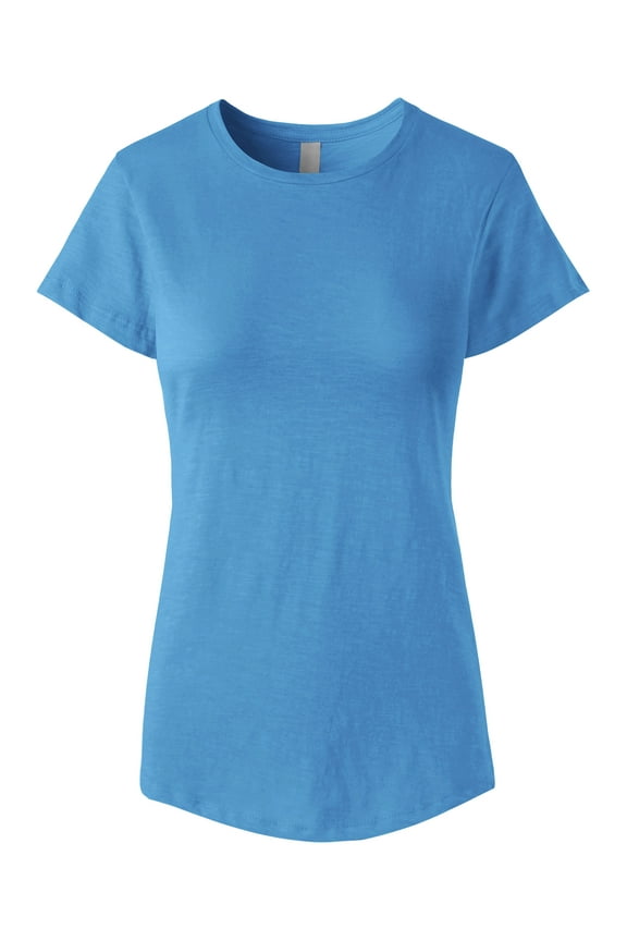 Women's Round Hem Bottom Workout Athletic Yoga Top Short Sleeve Tee Shirt