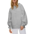 thumbnail image 1 of Hat and Beyond Women's Ultra Soft Fleece Hoodie Customizable Oversized Pullover Hoodie With Half Moon Patch For Custom Branding, 1 of 7