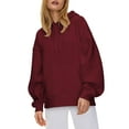thumbnail image 1 of Hat and Beyond Women's Ultra Soft Fleece Hoodie Customizable Oversized Pullover Hoodie With Half Moon Patch For Custom Branding, 1 of 7