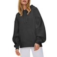 thumbnail image 1 of Hat and Beyond Women's Ultra Soft Fleece Hoodie Customizable Oversized Pullover Hoodie With Half Moon Patch For Custom Branding, 1 of 7