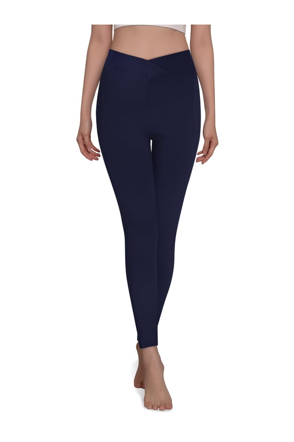 Women's V Crossed Waistband Compression Stretchy Yoga Leggings