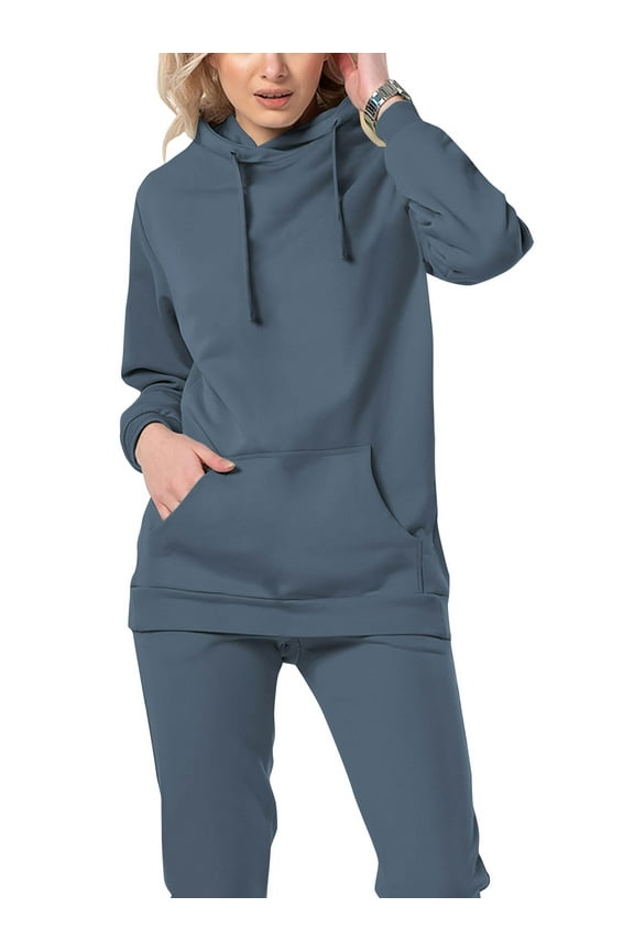 Women's Wrinkle Resistant Cotton Blended Pullover Hoodie French Terry Hooded Sweatshirts