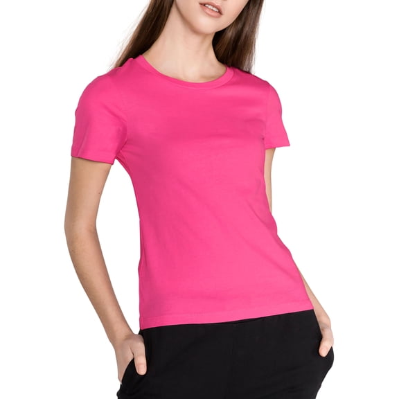 Hat and Beyond Womens Premium Solid Comfortable Soft Crew Neck Short Sleeve T-Shirts