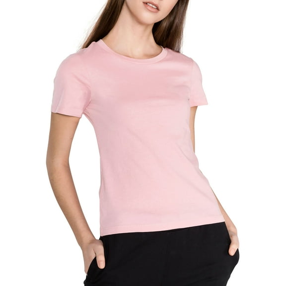 Hat and Beyond Womens Premium Solid Comfortable Soft Crew Neck Short Sleeve T-Shirts