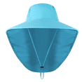thumbnail image 1 of Hat circumference 55-60cm outdoor men and women sunscreen, sunshade, breathable fishing hat - Sky blue, 1 of 5