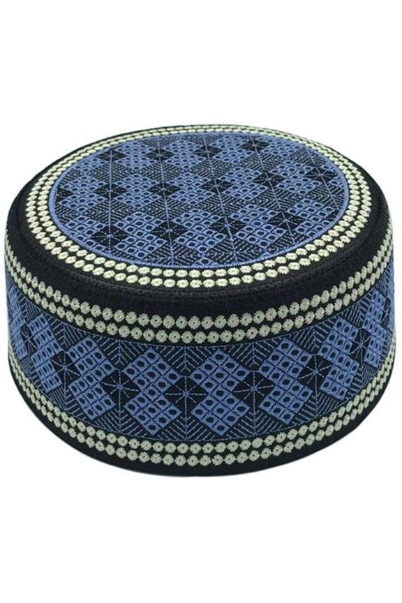 Hat for Men Embroidery EID Ramazan Hijabs Hat Arabian Round Hat Breathable Turban Hat Headwear