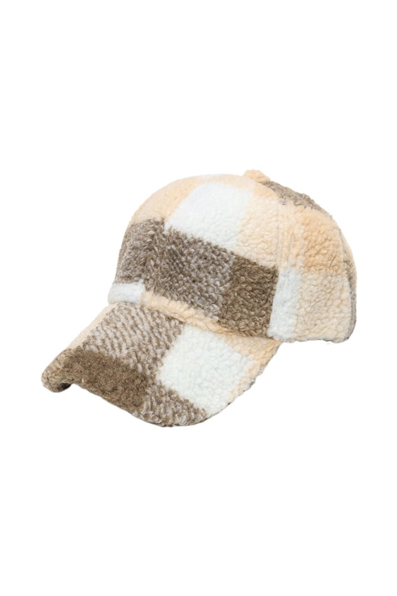 Hat for Men Stylish Plaid Baseball Cap for Men and Women Fashionable Outdoor Sun Hat with Classic Design