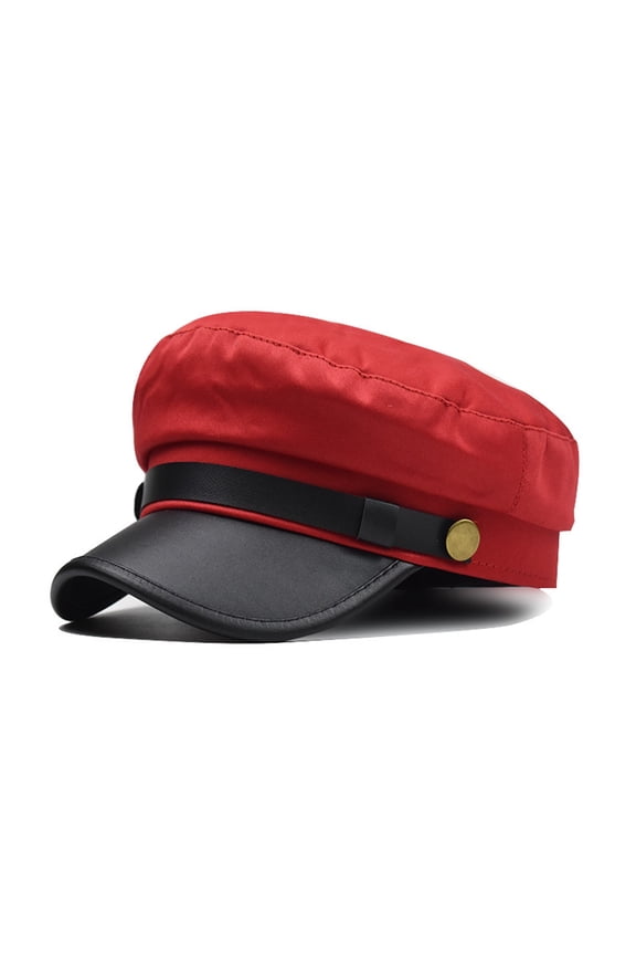 Hat for Men Women Classic Vintage Newsboy Cap Costume Hats Beret Cap Red One Size