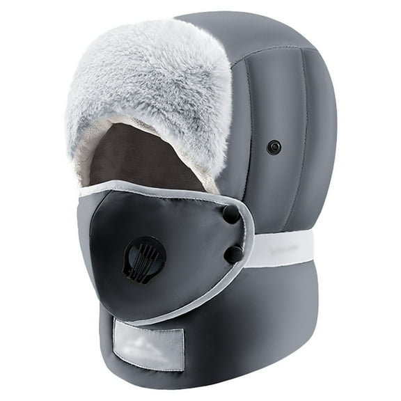 Hat for Women Hats for Men Winter Skiing Lei Feng Hat Goggles Head Cover Outdoor Riding Windproof Cold Down Thick Warm Hat