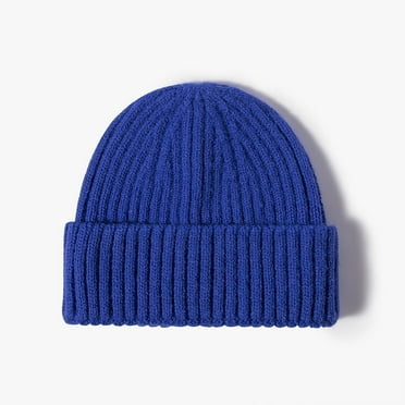 Hat for Women/Men Autumn And Winter Warm Knitted Short Melon Skin Hat Dome Wool Hat Retro Brimless Cold Hat Tide