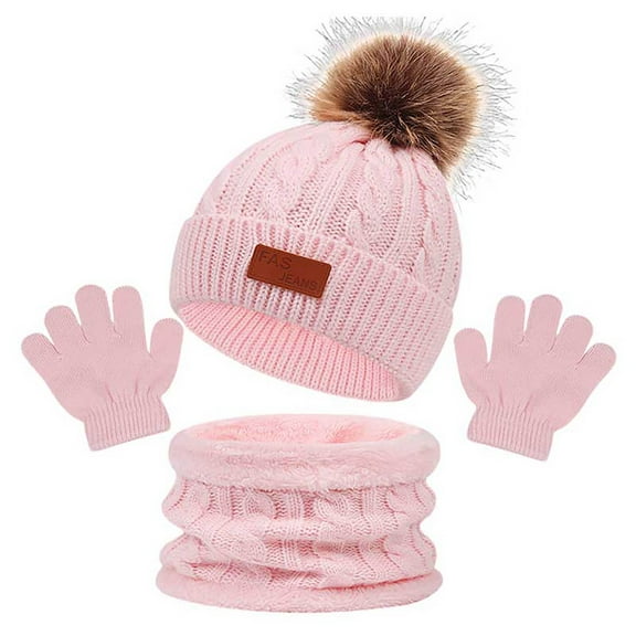 Hat for Women Winter Hat Children's Hats Scarves Gloves Three Piece Autumn And Winter New Warm Baby Hats