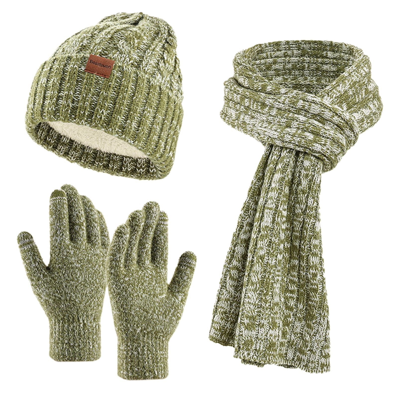 Hat for Women Winter Hats for Men 2024 Winter Men's And Women's Same Style Neck Knitted Hat Thickened Cold Knitted Glove Hat Scarf Warm 3 Piece Set