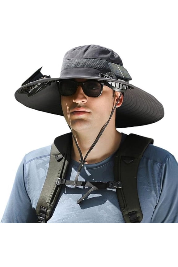 Hat with Fan Cooling Hat UPF 50+ Solar Fan Hat for Men Women