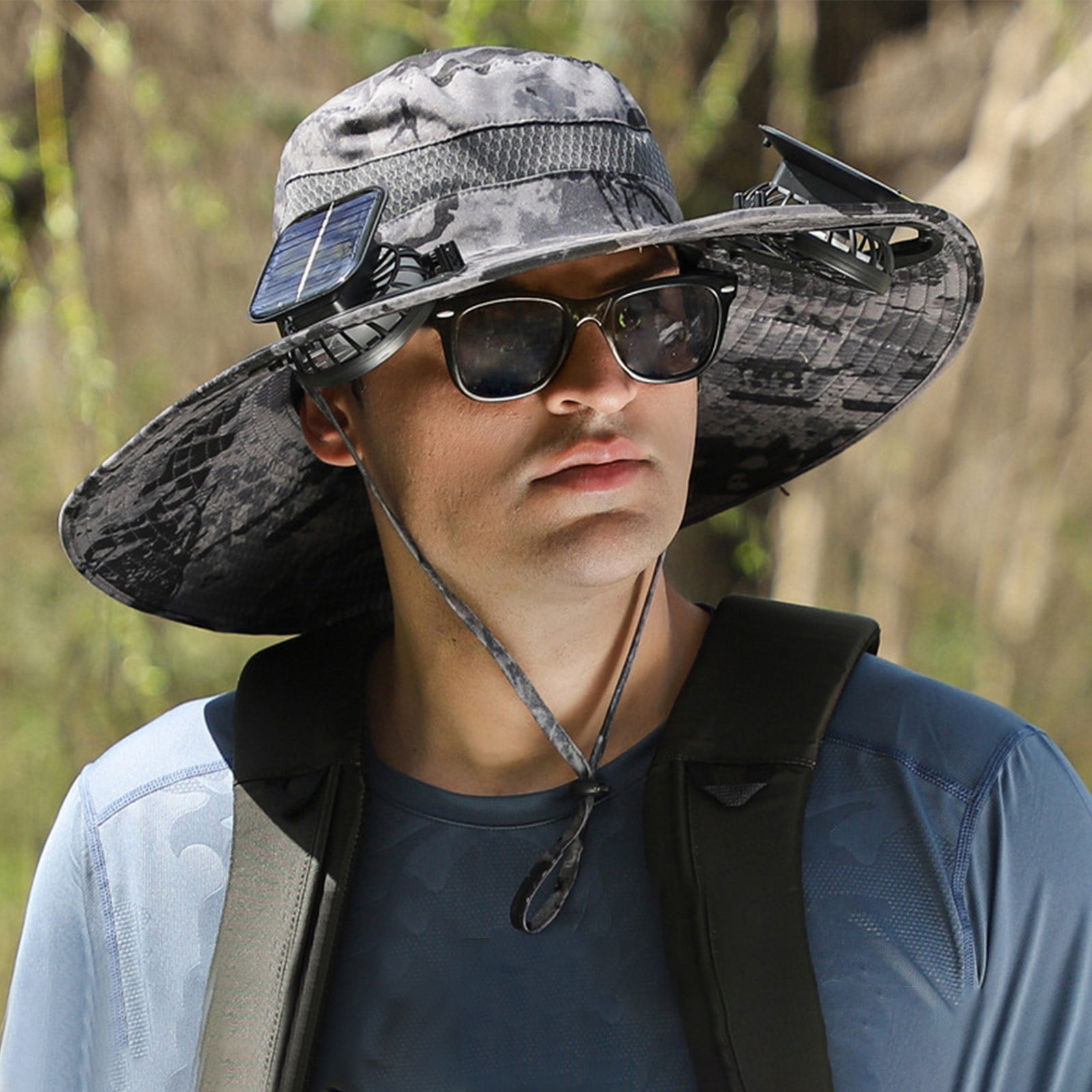 Solar-Powered Fan Sun Hat – Wide Brim, Adjustable, For Fishing, Beach, Outdoor - View #9