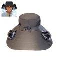 thumbnail image 1 of Hat with Fans Solar Power, Wide Brim Sun Hat, Fishing Essentials for Hiking Beach Summer Safari, 1 of 5