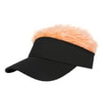 thumbnail image 1 of Hat with Hair! Yigetop Adjustable Visor with Wig Fashionable Men's and Women's Baseball Hat Hair Visor Visor Hat for Men orange One Size, 1 of 4