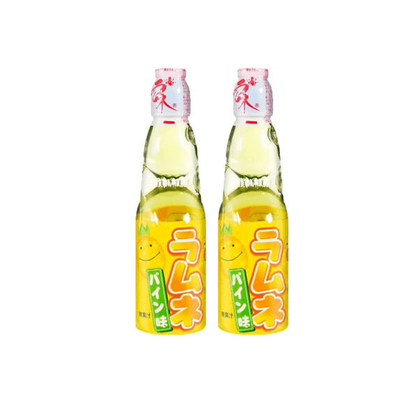 Hata Ramune Soda Pineapple Flavor 200ml 2-Packs