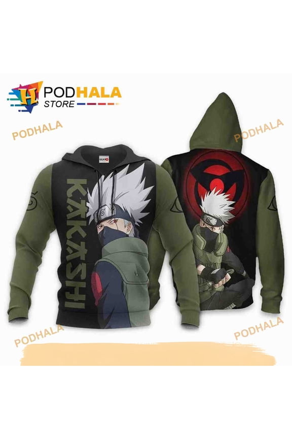 Hatake Kakashi Sharingan Eyes Anime Manga 3D Hoodie, Christmas Gifts