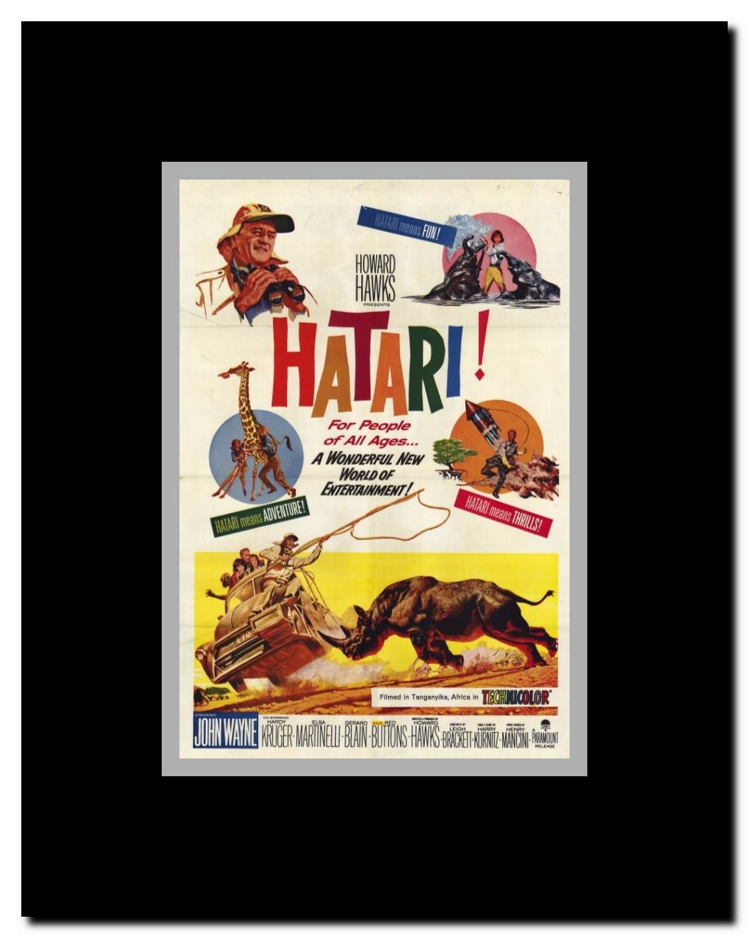 Hatari! Framed Movie Poster
