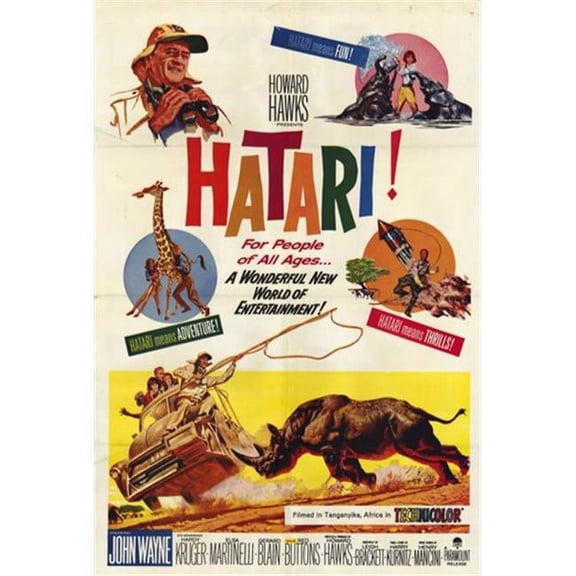 Hatari Movie Poster - 11 x 17