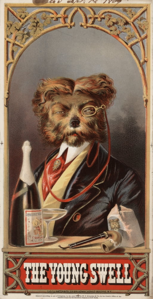 Hatch & Co Poster c1869 The Young Swell Canvas Art - Hatch & Co (24 x 36)