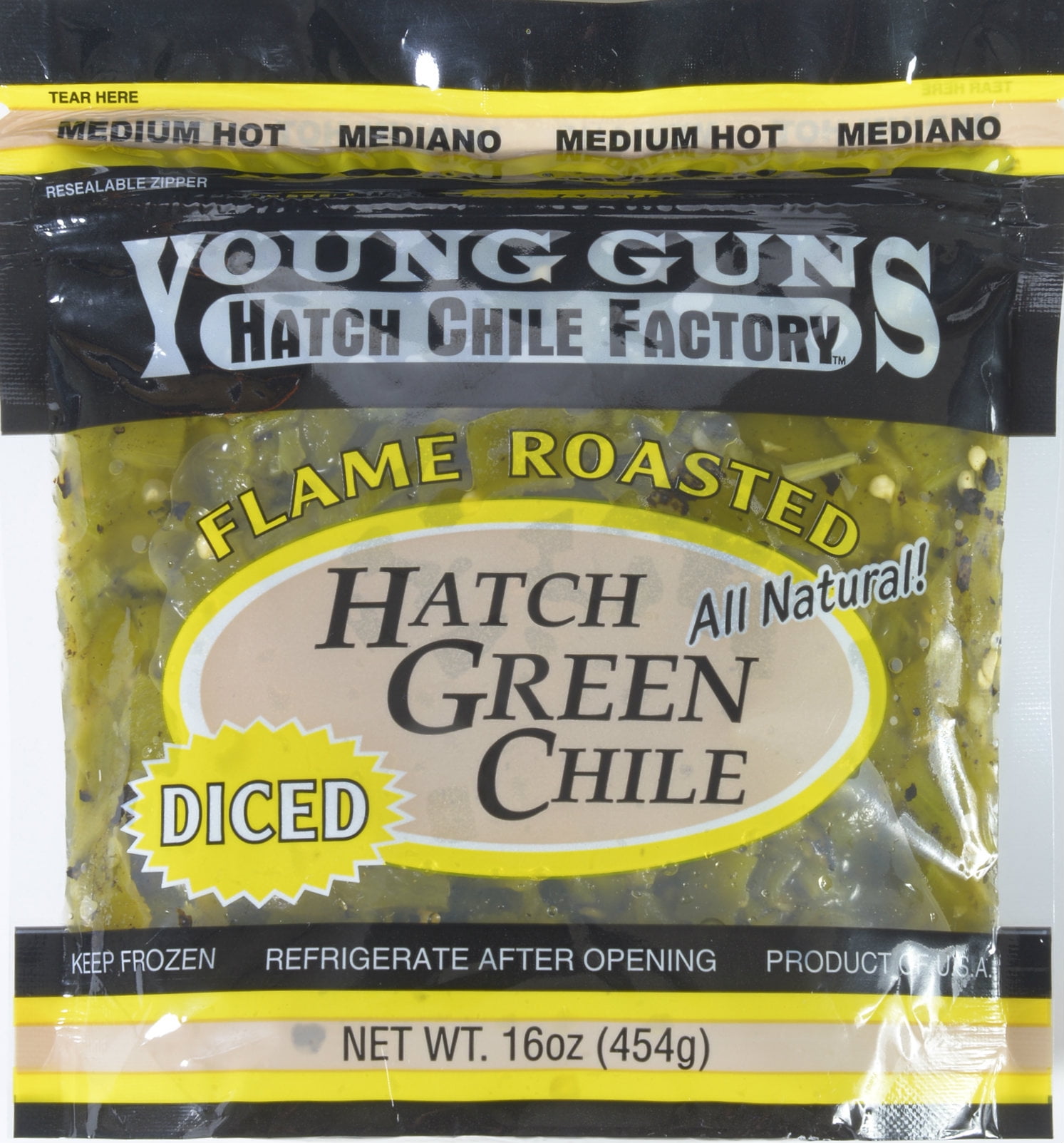 Hatch Green Chile Frozen Medium Hot, 16 oz