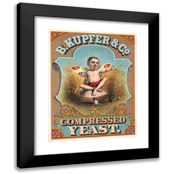 Hatch Lith. Co. 15x18 Black Modern Framed Museum Art Print Titled - B. Kupfer and Co., Compressed Yeast (1877)